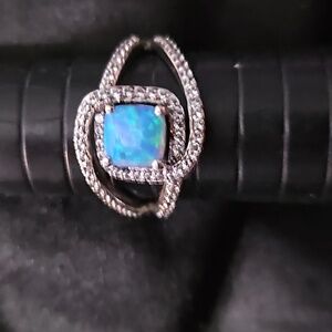 Opal and Chanel diamond stackable look. Size 6.5